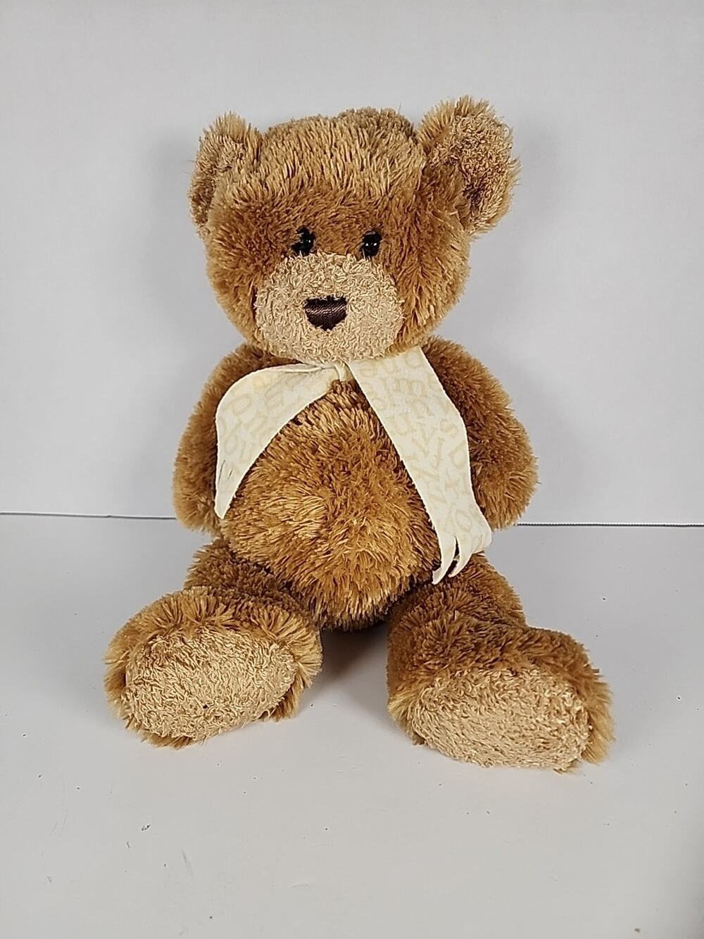 TY Borders Exclusive CHAUCER TEDDY BEAR W/ SCARF 15" Plush STUFFED ANIMAL Toy